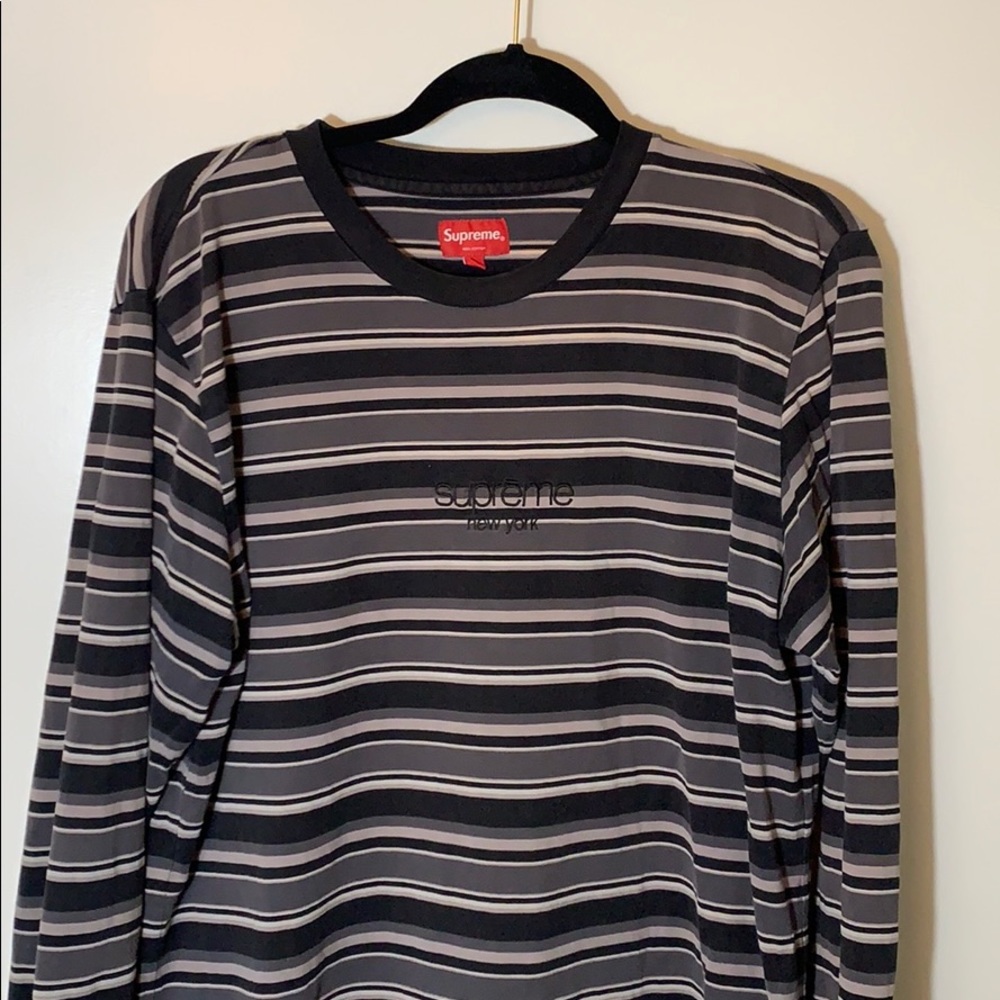 Supreme striped long sleeve tee